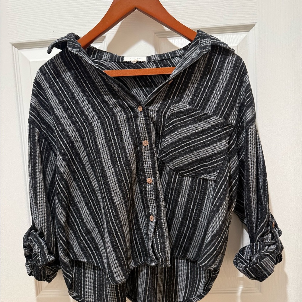 Love Notes Black and White Top